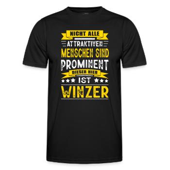 Nicht Alle Menschen Sind Prominent Winzer - Männer Funktions-T-Shirt - Schwarz - Vorne - AI Model Male 178 dark (178cm)