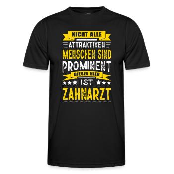 Nicht Alle Menschen Sind Prominent Zahnarzt - Männer Funktions-T-Shirt - Schwarz - Vorne - AI Model Male 178 dark (178cm)