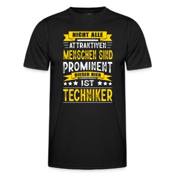 Nicht Alle Menschen Sind Prominent Techniker - Männer Funktions-T-Shirt - Schwarz - Vorne - AI Model Male 178 dark (178cm)