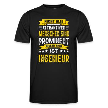 Nicht Alle Menschen Sind Prominent Ingenieur - Männer Funktions-T-Shirt - Schwarz - Vorne - AI Model Male 178 dark (178cm)