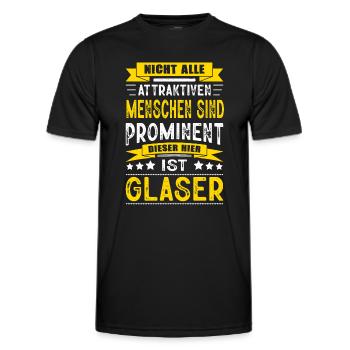 Nicht Alle Menschen Sind Prominent Glaser - Männer Funktions-T-Shirt - Schwarz - Vorne - AI Model Male 178 dark (178cm)