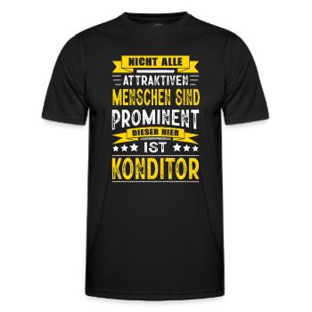 Nicht Alle Menschen Sind Prominent Konditor - Männer Funktions-T-Shirt - Schwarz - Vorne - AI Model Male 178 dark (178cm)