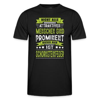 Lustig Schornsteinfeger Spruch Kaminkehrer - Männer Funktions-T-Shirt - Schwarz - Vorne - AI Model Male 178 dark (178cm)
