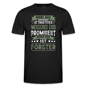 Nicht Alle Menschen Sind Prominent Förster - Männer Funktions-T-Shirt - Schwarz - Vorne - AI Model Male 178 dark (178cm)