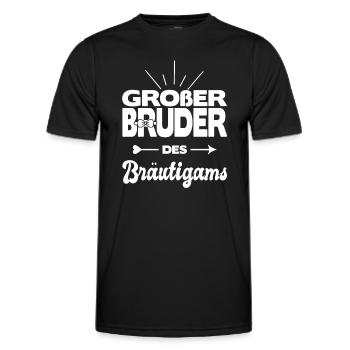 Großer Bruder Des Bräutigams Hochzeit Heirat - Männer Funktions-T-Shirt - Schwarz - Vorne - AI Model Male 178 dark (178cm)