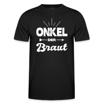 Onkel Der Braut Hochzeit Heirat Kostüm - Männer Funktions-T-Shirt - Schwarz - Vorne - AI Model Male 178 dark (178cm)