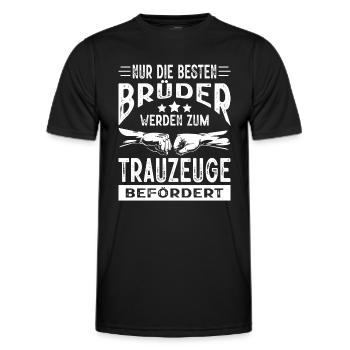 Nur Die Besten Brüder zum Trauzeuge Befördert - Männer Funktions-T-Shirt - Schwarz - Vorne - AI Model Male 178 dark (178cm)