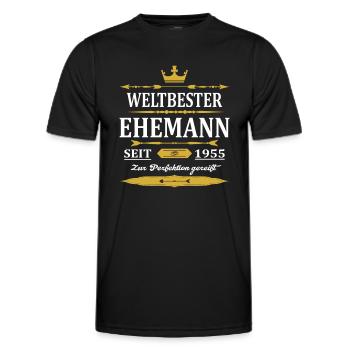 Weltbester Ehemann Seit 1955 Vintage Hochzeitstag - Männer Funktions-T-Shirt - Schwarz - Vorne - AI Model Male 178 dark (178cm)