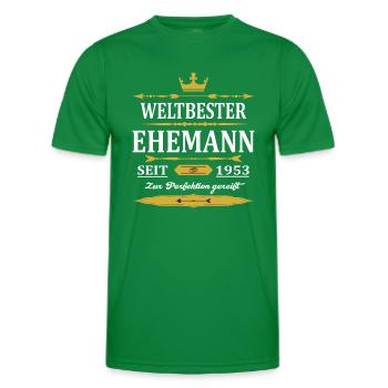 Weltbester Ehemann Seit 1953 Vintage Hochzeitstag - Männer Funktions-T-Shirt - Kelly Green - Vorne - AI Model Male 178 dark (178cm)