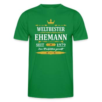 Weltbester Ehemann Seit 1979 Vintage Hochzeitstag - Männer Funktions-T-Shirt - Kelly Green - Vorne - AI Model Male 178 dark (178cm)