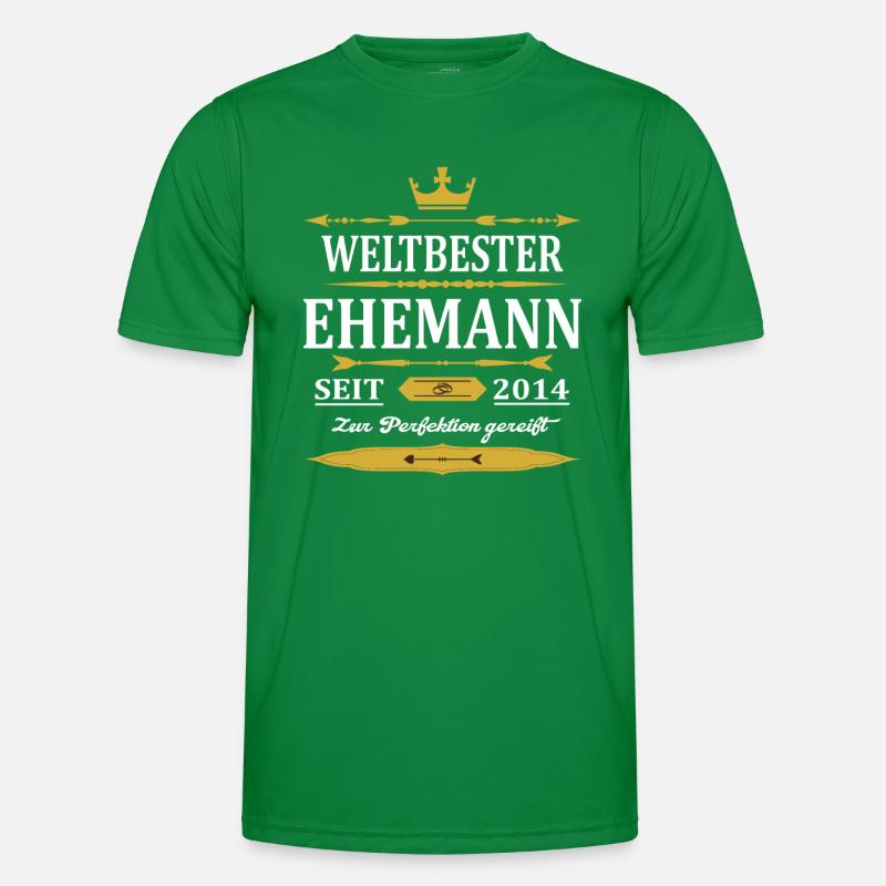 Weltbester Ehemann Seit 2014 Vintage Hochzeitstag Männer Funktions-T-Shirt