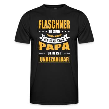 Flaschner Zu Sein Eine Ehre Papa Sein Unbezahlbar - Männer Funktions-T-Shirt - Schwarz - Vorne - AI Model Male 178 dark (178cm)