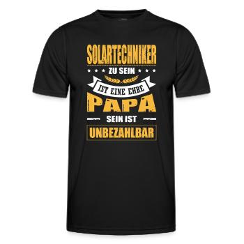 Solartechniker Sein Eine Ehre Papa Unbezahlbar - Männer Funktions-T-Shirt - Schwarz - Vorne - AI Model Male 178 dark (178cm)