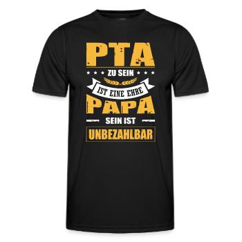 PTA Zu Sein Ist Eine Ehre Papa Sein Unbezahlbar - Männer Funktions-T-Shirt - Schwarz - Vorne - AI Model Male 178 dark (178cm)
