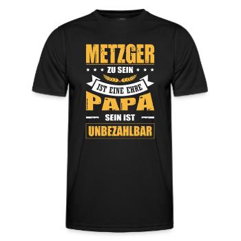 Metzger Zu Sein Eine Ehre Papa Sein Unbezahlbar - Männer Funktions-T-Shirt - Schwarz - Vorne - AI Model Male 178 dark (178cm)