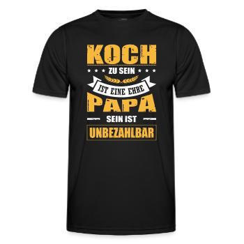 Koch Zu Sein Ist Eine Ehre Papa Sein Unbezahlbar - Männer Funktions-T-Shirt - Schwarz - Vorne - AI Model Male 178 dark (178cm)
