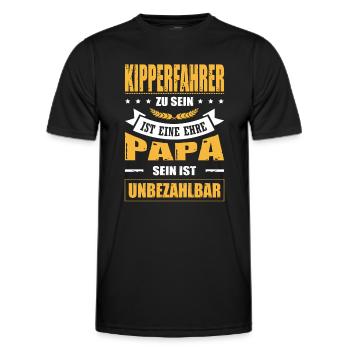 Kipperfahrer Sein Eine Ehre Papa Sein Unbezahlbar - Männer Funktions-T-Shirt - Schwarz - Vorne - AI Model Male 178 dark (178cm)