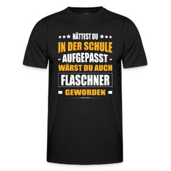 Hättest Du Mal In Der Schule Aufgepasst Flaschner - Männer Funktions-T-Shirt - Schwarz - Vorne - AI Model Male 178 dark (178cm)