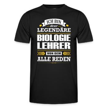 Ich Bin Dieser Legendäre Biologielehrer Lehrer - Männer Funktions-T-Shirt - Schwarz - Vorne - AI Model Male 178 dark (178cm)