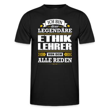 Ich Bin Dieser Legendäre Ethiklehrer Lehrer - Männer Funktions-T-Shirt - Schwarz - Vorne - AI Model Male 178 dark (178cm)
