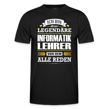 Ich Bin Dieser Legendäre Informatiklehrer Lehrer - Männer Funktions-T-Shirt - Schwarz - Vorne - AI Model Male 178 dark (178cm)