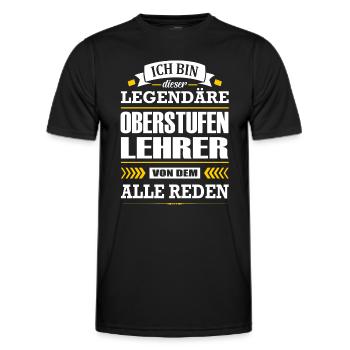 Ich Bin Dieser Legendäre Oberstufenlehrer Lehrer - Männer Funktions-T-Shirt - Schwarz - Vorne - AI Model Male 178 dark (178cm)