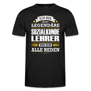 Ich Bin Dieser Legendäre Sozialkundelehrer Lehrer - Männer Funktions-T-Shirt - Schwarz - Vorne - AI Model Male 178 dark (178cm)