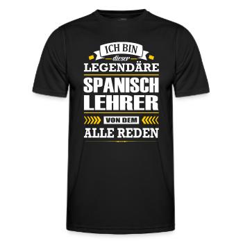 Ich Bin Dieser Legendäre Spanischlehrer Lehrer - Männer Funktions-T-Shirt - Schwarz - Vorne - AI Model Male 178 dark (178cm)