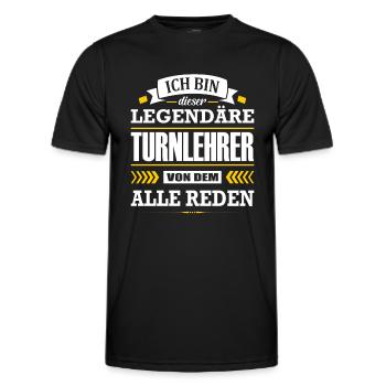 Ich Bin Dieser Legendäre Turnlehrer Lehrer - Männer Funktions-T-Shirt - Schwarz - Vorne - AI Model Male 178 dark (178cm)