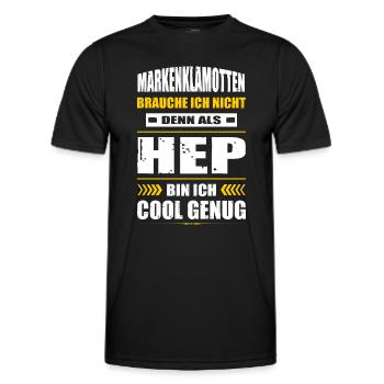 Markenklamotten Brauche Ich Nicht HEP Pfleger - Männer Funktions-T-Shirt - Schwarz - Vorne - AI Model Male 178 dark (178cm)
