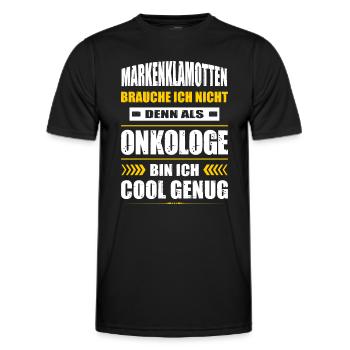 Markenklamotten Brauche Ich Nicht Onkologe Arzt - Männer Funktions-T-Shirt - Schwarz - Vorne - AI Model Male 178 dark (178cm)
