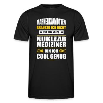 Markenklamotten Brauche Ich Nicht Nuklearmediziner - Männer Funktions-T-Shirt - Schwarz - Vorne - AI Model Male 178 dark (178cm)