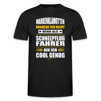 Markenklamotten Ich Nicht Schneepflugfahrer - Männer Funktions-T-Shirt - Schwarz - Vorne - AI Model Male 178 dark (178cm)