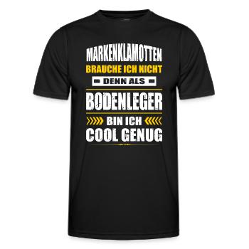 Markenklamotten Brauche Ich Nicht Bodenleger - Männer Funktions-T-Shirt - Schwarz - Vorne - AI Model Male 178 dark (178cm)