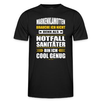 Markenklamotten Brauche Ich Nicht Notfallsanitäter - Männer Funktions-T-Shirt - Schwarz - Vorne - AI Model Male 178 dark (178cm)