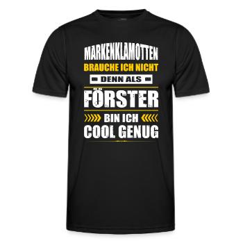 Markenklamotten Brauche Ich Nicht Förster Forstwir - Männer Funktions-T-Shirt - Schwarz - Vorne - AI Model Male 178 dark (178cm)