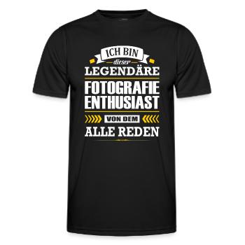 Dieser Legendäre Fotografie Enthusiast Fotograf - Männer Funktions-T-Shirt - Schwarz - Vorne - AI Model Male 178 dark (178cm)