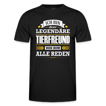 Dieser Legendäre Tierfreund Von Dem Alle Reden - Männer Funktions-T-Shirt - Schwarz - Vorne - AI Model Male 178 dark (178cm)