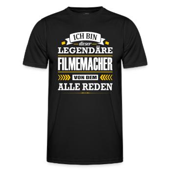 Dieser Legendäre Filmemacher Von Dem Alle Reden - Männer Funktions-T-Shirt - Schwarz - Vorne - AI Model Male 178 dark (178cm)