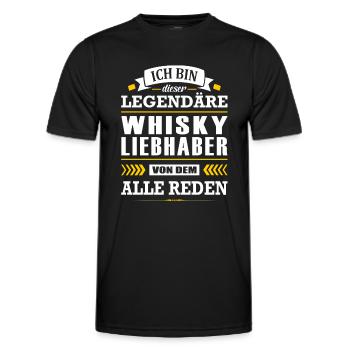 Ich Bin Dieser Legendäre Whiskyliebhaber Whisky - Männer Funktions-T-Shirt - Schwarz - Vorne - AI Model Male 178 dark (178cm)
