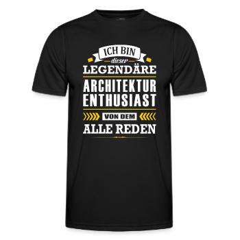 Dieser Legendäre Architektur Enthusiast Architekt - Männer Funktions-T-Shirt - Schwarz - Vorne - AI Model Male 178 dark (178cm)