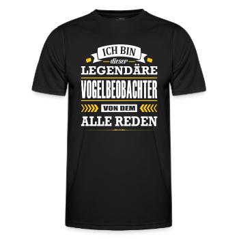 Ich Bin Dieser Legendäre Vogelbeobachter Vögel - Männer Funktions-T-Shirt - Schwarz - Vorne - AI Model Male 178 dark (178cm)