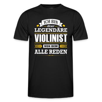 Dieser Legendäre Violinist Von Dem Alle Reden - Männer Funktions-T-Shirt - Schwarz - Vorne - AI Model Male 178 dark (178cm)