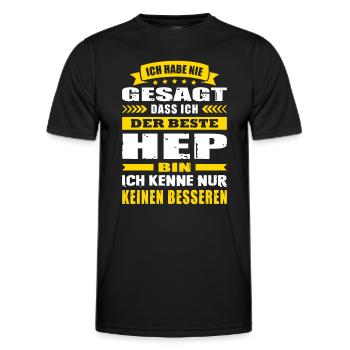 Ich Habe Nie Gesagt Der Beste HEP Pfleger - Männer Funktions-T-Shirt - Schwarz - Vorne - AI Model Male 178 dark (178cm)