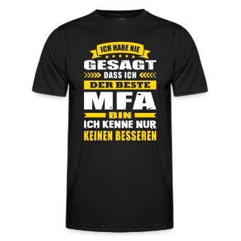 Ich Habe Nie Gesagt Der Beste MFA Abschluss - Männer Funktions-T-Shirt - Schwarz - Vorne - AI Model Male 178 dark (178cm)