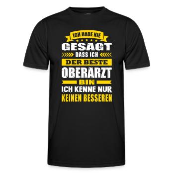 Ich Habe Nie Gesagt Der Beste Oberarzt - Männer Funktions-T-Shirt - Schwarz - Vorne - AI Model Male 178 dark (178cm)