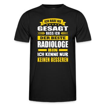 Ich Habe Nie Gesagt Der Beste Radiologe Arzt - Männer Funktions-T-Shirt - Schwarz - Vorne - AI Model Male 178 dark (178cm)