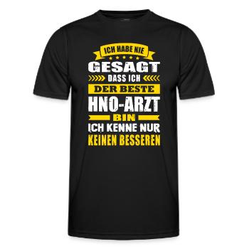 Ich Habe Nie Gesagt Der Beste HNO-Arzt Arzt - Männer Funktions-T-Shirt - Schwarz - Vorne - AI Model Male 178 dark (178cm)