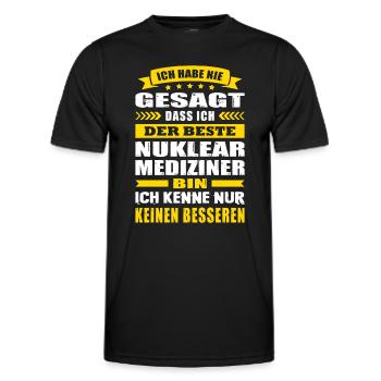 Ich Habe Nie Gesagt Der Beste Nuklearmediziner - Männer Funktions-T-Shirt - Schwarz - Vorne - AI Model Male 178 dark (178cm)