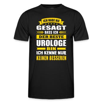 Ich Habe Nie Gesagt Der Beste Urologe - Männer Funktions-T-Shirt - Schwarz - Vorne - AI Model Male 178 dark (178cm)